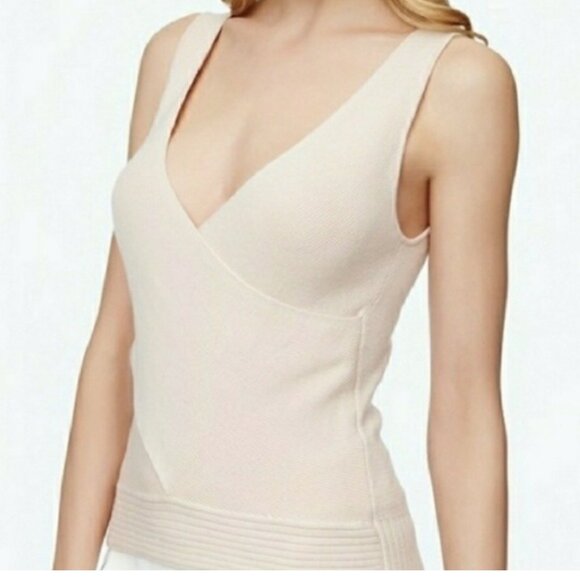 Ramy Brook Cashmere Blend Knit Wrap Top Sleeveless Pink Blush Women's Small - Picture 2 of 10